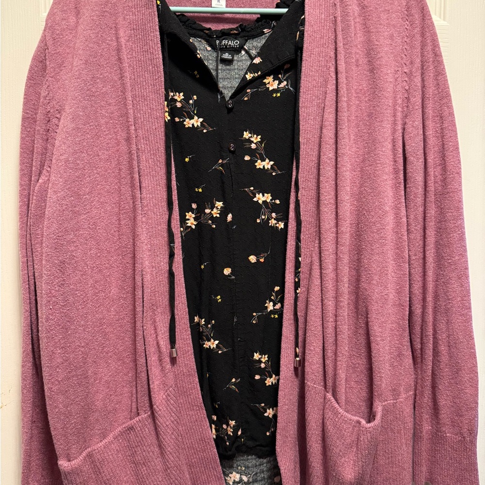 Croft & Barrow Women's Mauve Cardigan Sweater